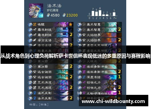 从战术角色到心理负荷解析萨卡世俱杯表现低迷的多重原因与赛程影响 从战术角色到心理负荷解析萨卡世俱杯表现低迷的多重原因与赛程影响